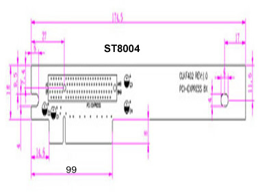 PCI-E PCIe express 16X riser card 1U